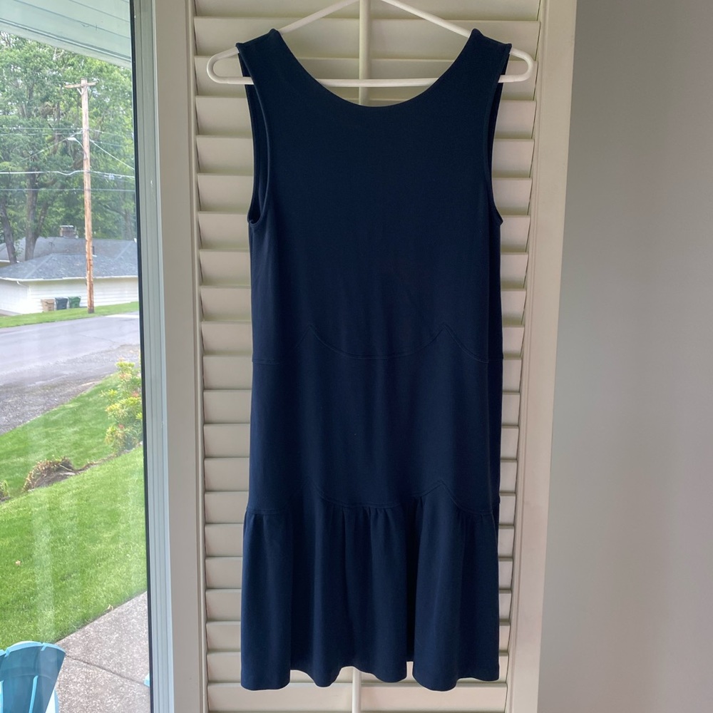 RED Valentino Sleeveless Navy Blue Dress (Vicose)